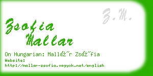 zsofia mallar business card